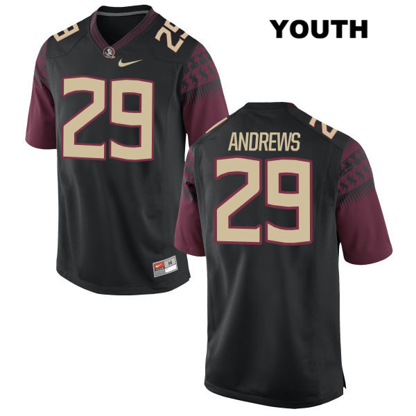 Youth NCAA Nike Florida State Seminoles #29 Nate Andrews College Black Stitched Authentic Football Jersey KNF7069PF